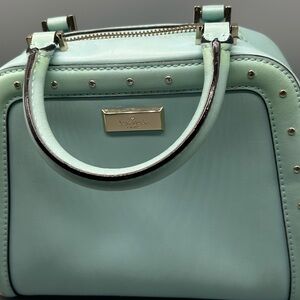 kate spade Mint Green Leather Satchel with Silver Hardware